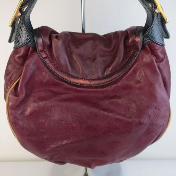 Louis Vuitton Epices Kalahari Monogram Hobo Bag Burgundy Leather Limited Edition - Picture 5 of 16